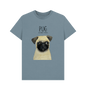 Stone Blue Pug Men's T Shirt