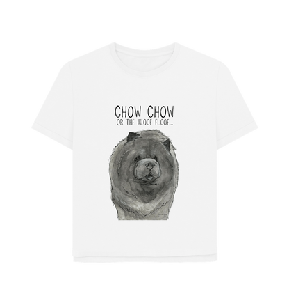 White Blue Chow Chow Women's Relaxed Fit T Shirt