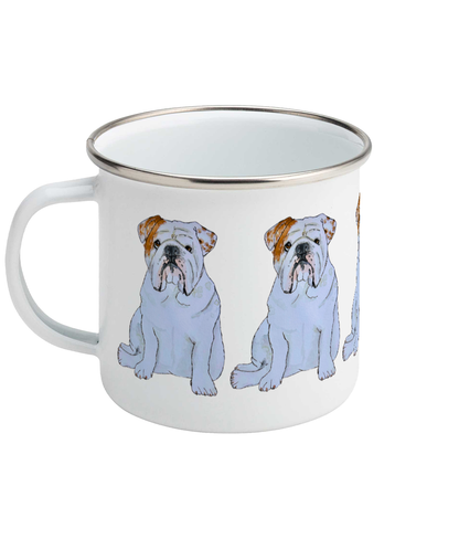 Sip in Style with a Bulldog Enamel Mug: Pawsitively Perfect!