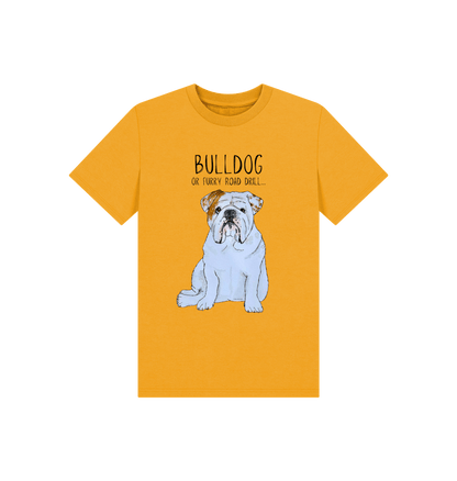 Mustard Paw-some Power: Furry Road Drill Bulldog Kid\u2019s T-Shirt for Mini Rebels!