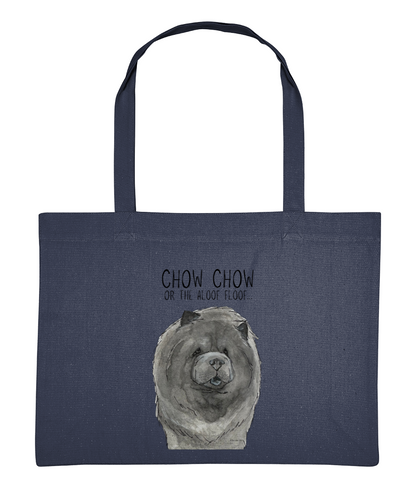 Carry Your Style with the Blue Chow Chow Shopping Bag – Featuring the Aloof Floof!