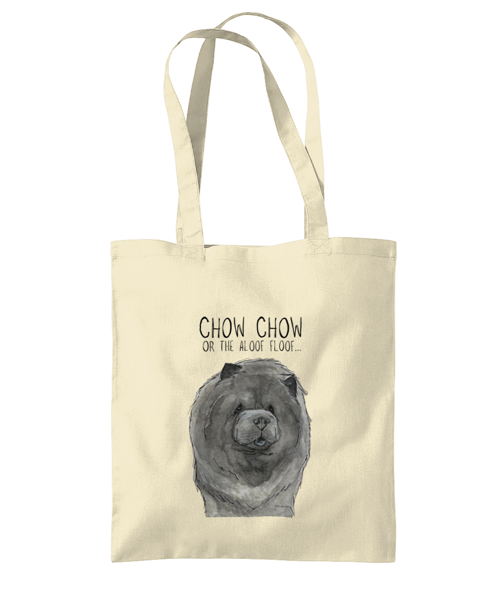 Carry Style Everywhere with the Blue Chow Chow Tote Bag – Featuring the Aloof Floof!