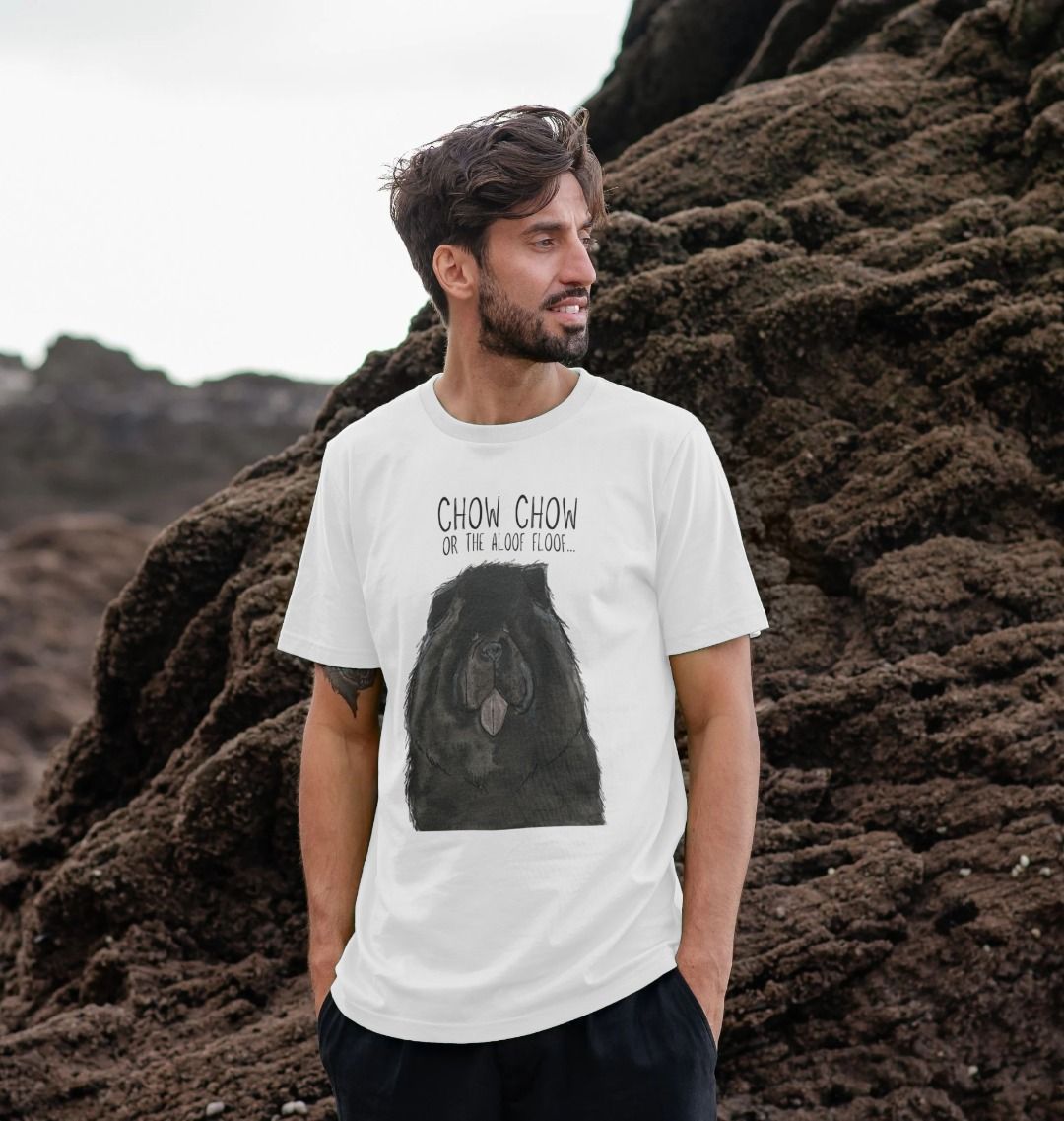 Black Chow Chow Men's T-Shirt – Stylish Comfort for Dog Lovers