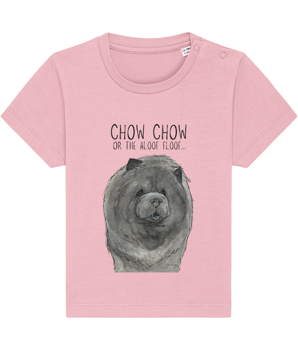 Cute & Comfy Blue Chow Chow Baby T-Shirt – Perfect for Little Dog Lovers!