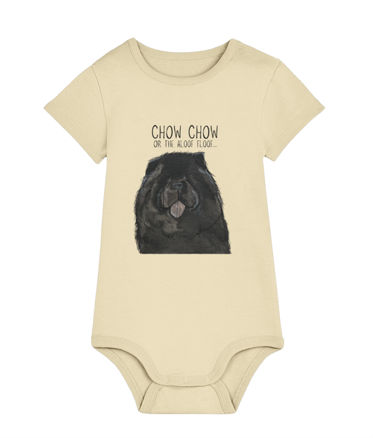 Adorable Black Chow Chow Baby Bodysuit – The Aloof Floof | Funny Baby Clothes