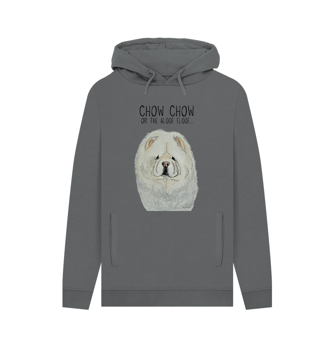 Slate Grey Cream Chow Chow Men's Hoodie