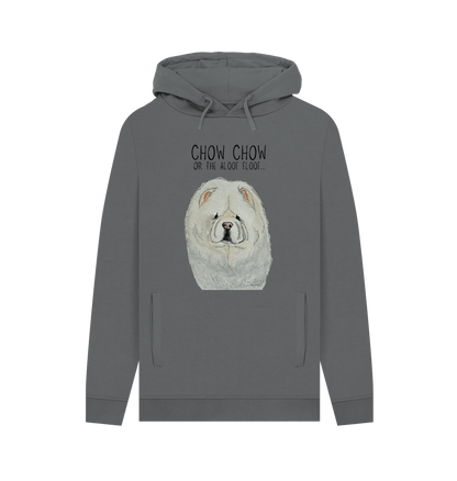 Slate Grey Cream Chow Chow Men's Hoodie