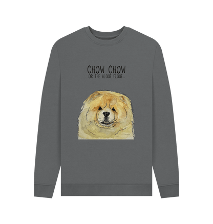 Slate Grey Fawn Chow Chow Men's Crew Neck Sweatshirt