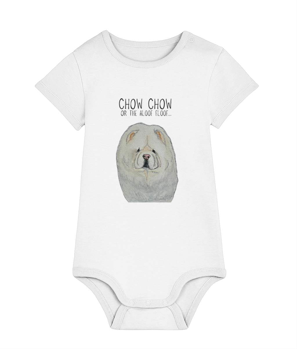 Adorable Cream Chow Chow Baby Bodysuit – The Perfect Cuddly Outfit!