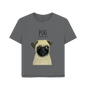 Slate Grey Pug Women's Relaxed Fit T Shirt