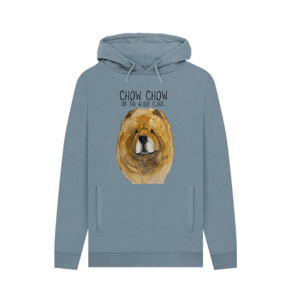 Stone Blue Red Chow Chow Men's Hoodie