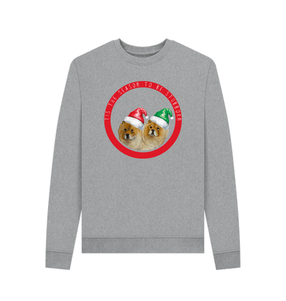 Light Heather Tis the Season to Be Stubborn: Barney & Kaycee Women's Christmas Sweatshirt