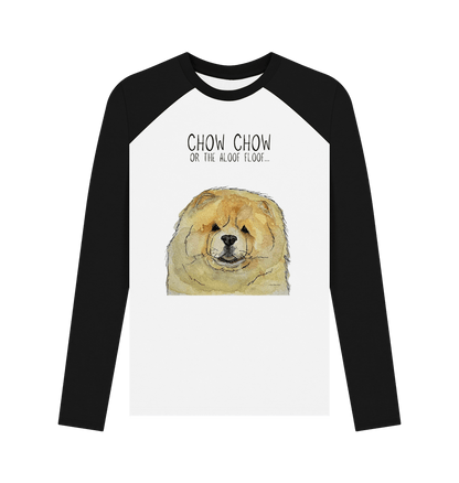 Black-White Fawn Chow Chow Men's Long Sleeved Baseball T Shirt