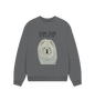 Slate Grey Cream Chow Chow Women's Oversized Sweatshirt