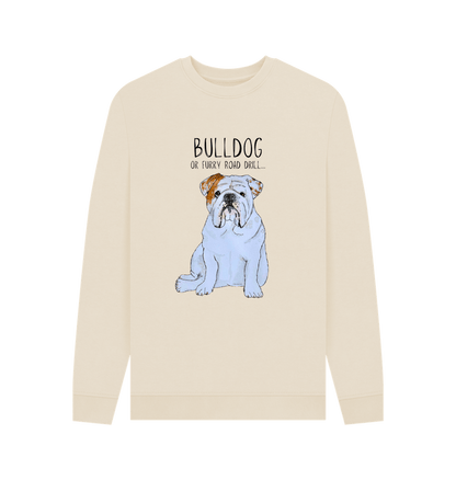 Oat Bulldog Grit: Furry Road Drill Men\u2019s Crewneck Sweatshirt for the Bold!