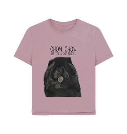 Mauve Black Chow Chow Women's Relaxed Fit T Shirt