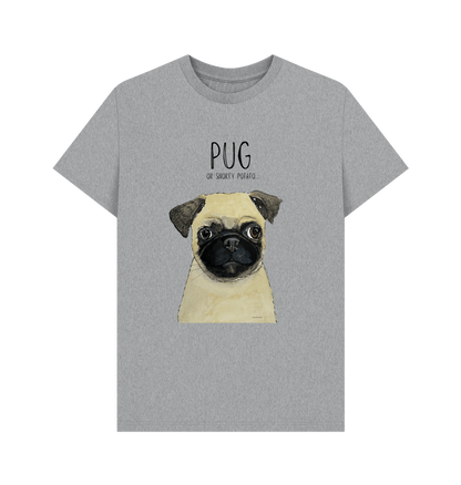 Athletic Grey Pug Men's T Shirt