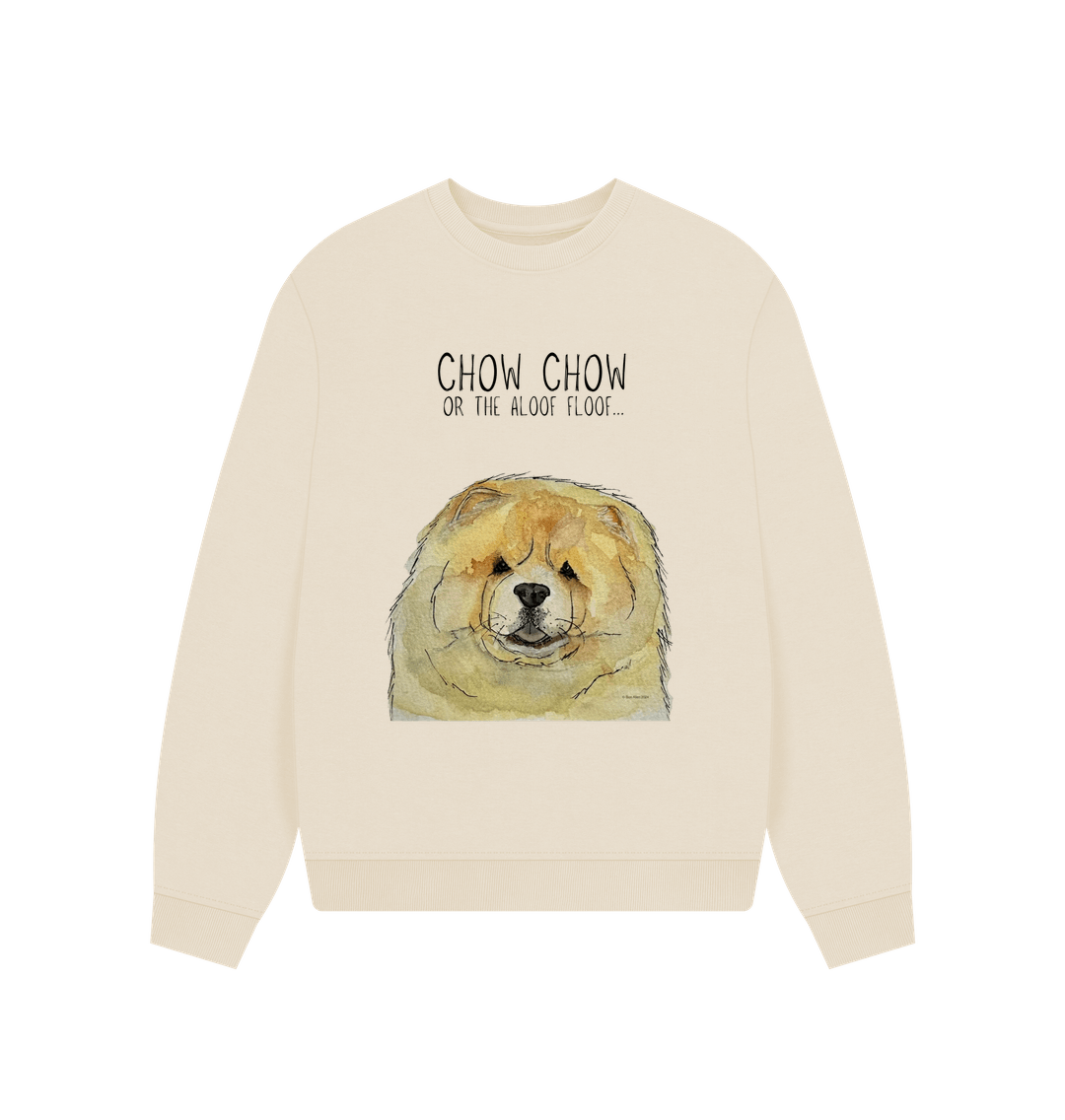 Oat Fawn Chow Chow Women's Oversized Sweatshirt