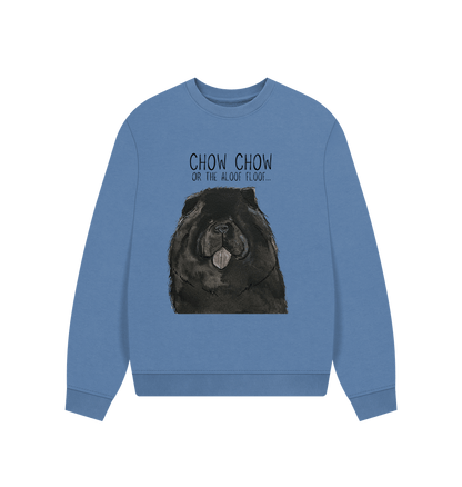 Solent Black Chow Chow Women's Oversized Sweatshirt