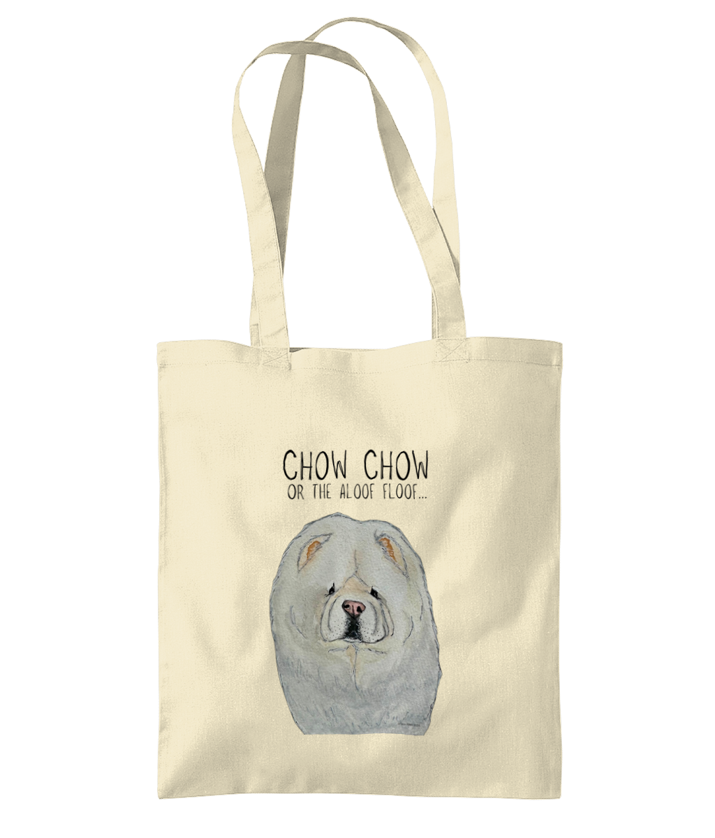 Carry Your Style with the Cream Chow Chow Tote Bag Featuring the Aloof Floof