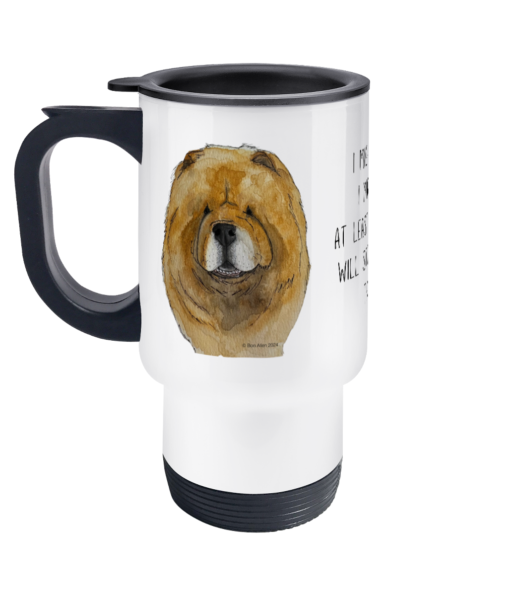 Sip in Style: Red Chow Chow Travel Mug for On-the-Go Fun