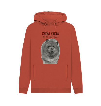 Rust Blue Chow Chow Men's Hoodie