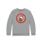 Athletic Grey Tis the Season to Be Stubborn: Red Chow Chow Child's Christmas Crewneck Sweatshirt