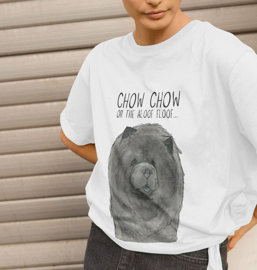 Stylish & Comfy: Blue Chow Chow Women's Relaxed Fit T-Shirt – The Perfect Fit for Dog Lovers!