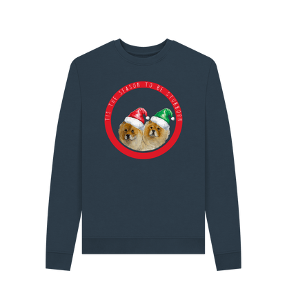 Navy Blue Tis the Season to Be Stubborn: Barney & Kaycee Women's Christmas Sweatshirt