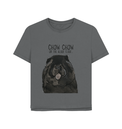 Slate Grey Black Chow Chow Women's Relaxed Fit T Shirt