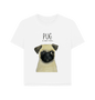 White Pug Women's Relaxed Fit T Shirt