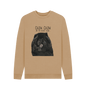 Sand Black Chow Chow Men's Crew Neck Sweatshirt