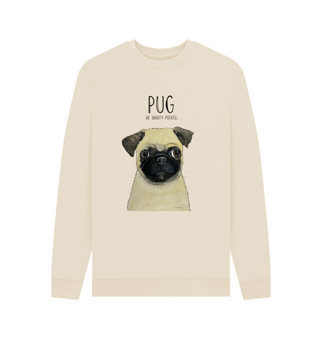 Oat Pug Men's Crew Neck Sweatshirt