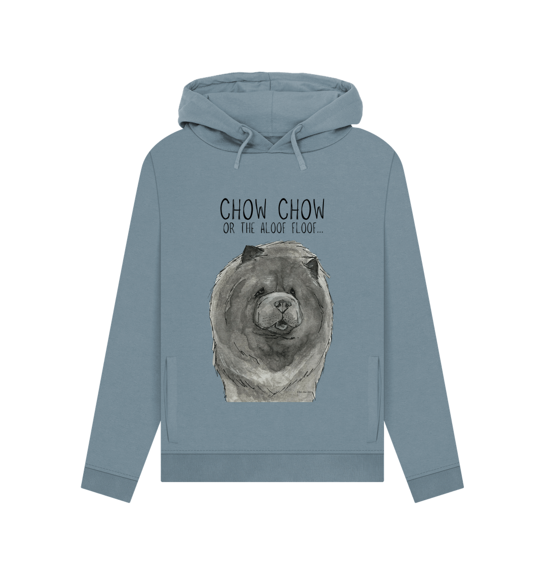 Stone Blue Blue Chow Chow Women's Hoodie