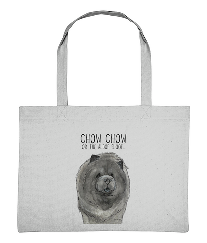 Carry Your Style with the Blue Chow Chow Shopping Bag – Featuring the Aloof Floof!