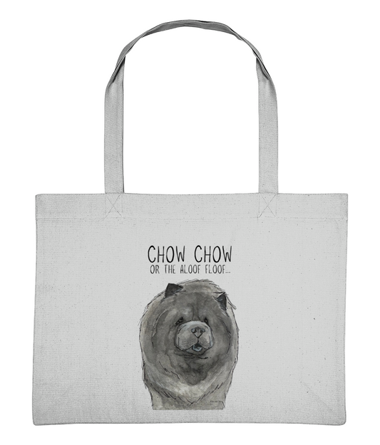 Carry Your Style with the Blue Chow Chow Shopping Bag – Featuring the Aloof Floof!