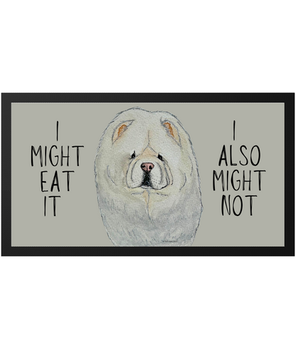 Chow-dorable Cream Chow Chow Pet Bowl Mat – "I Might Eat It, I Might Not"