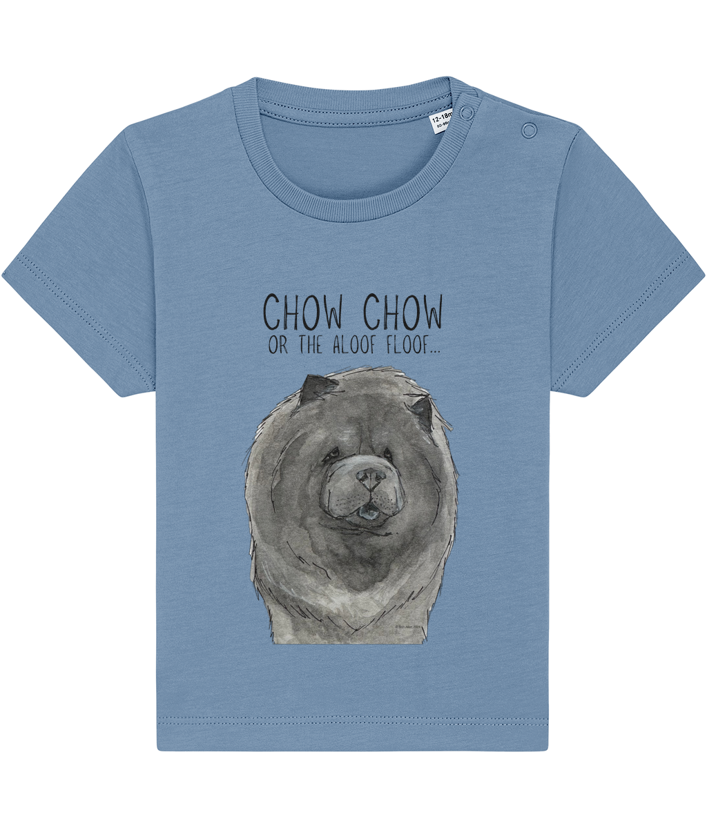 Cute & Comfy Blue Chow Chow Baby T-Shirt – Perfect for Little Dog Lovers!