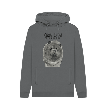 Slate Grey Blue Chow Chow Men's Hoodie