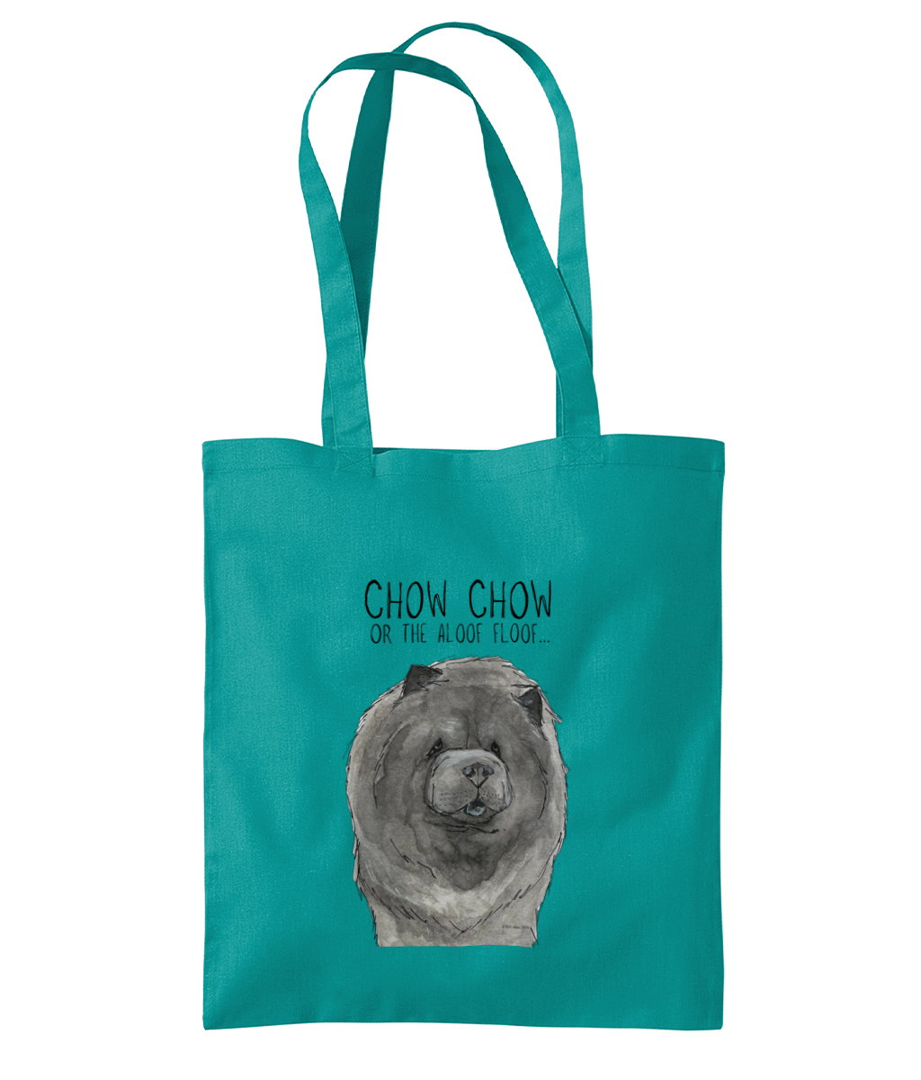 Carry Style Everywhere with the Blue Chow Chow Tote Bag – Featuring the Aloof Floof!