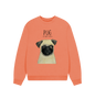 Apricot Pug Women's Oversized Sweatshirt