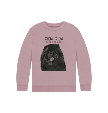 Mauve Black Chow Chow Child's Sweatshirt