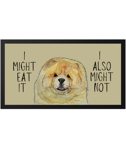 Fawn Chow Chow Pet Bowl Mat – "I Might Eat It, I Also Might Not"