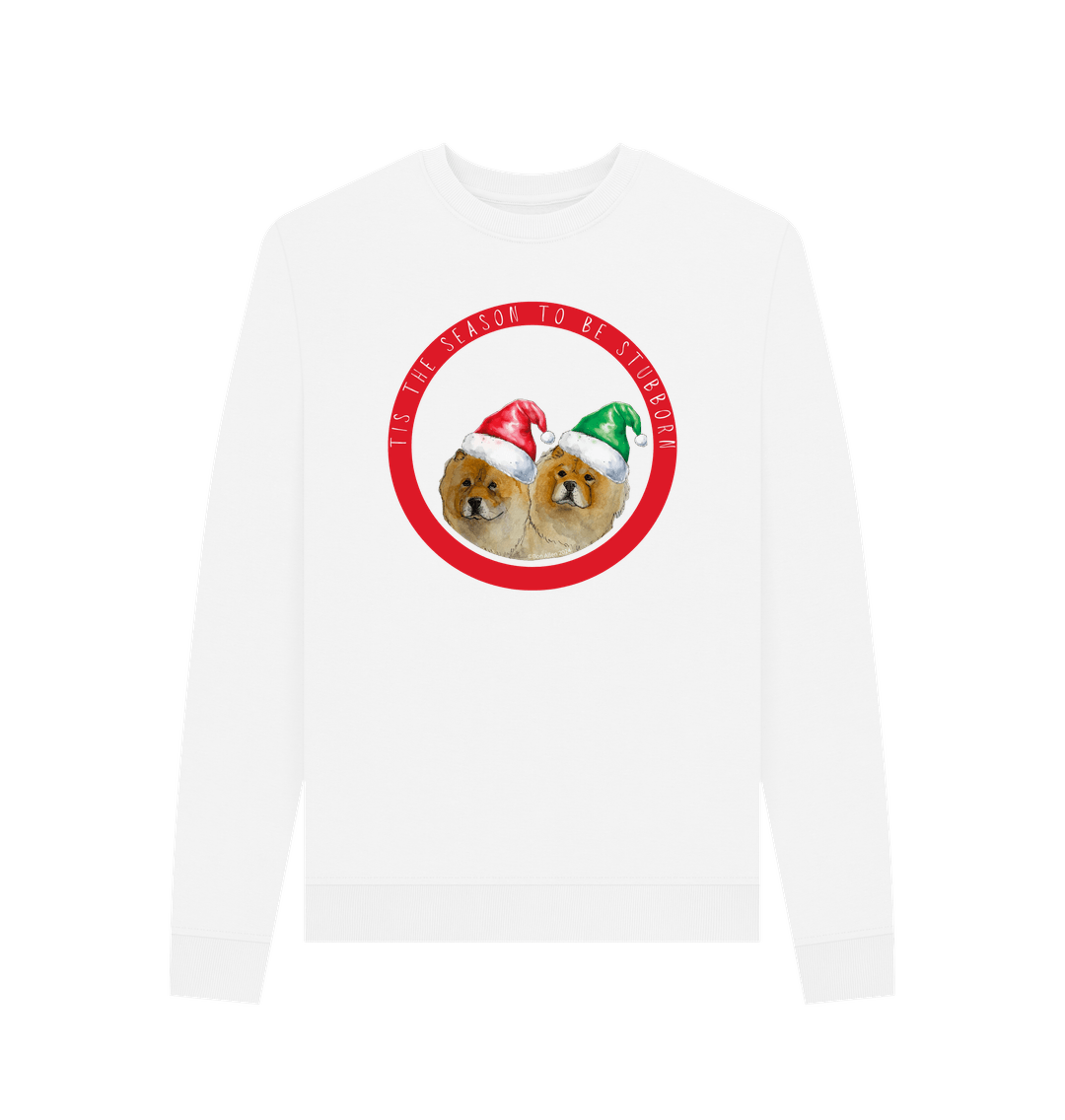 White Tis the Season to Be Stubborn: Barney & Kaycee Women's Christmas Sweatshirt