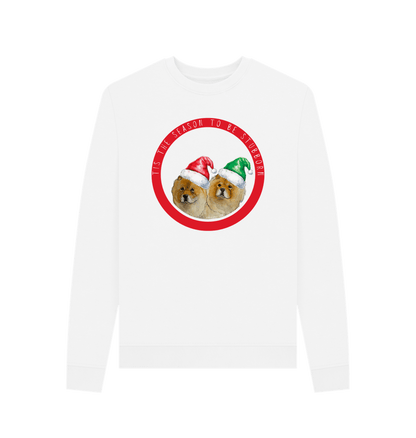 White Tis the Season to Be Stubborn: Barney & Kaycee Women's Christmas Sweatshirt