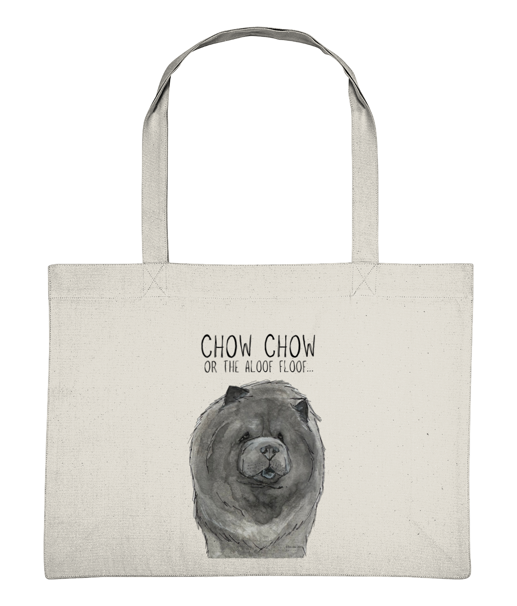 Carry Your Style with the Blue Chow Chow Shopping Bag – Featuring the Aloof Floof!