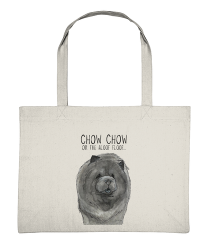 Carry Your Style with the Blue Chow Chow Shopping Bag – Featuring the Aloof Floof!