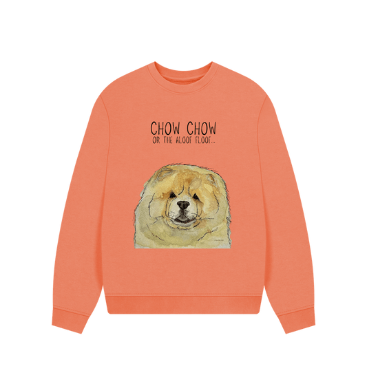 Apricot Fawn Chow Chow Women's Oversized Sweatshirt