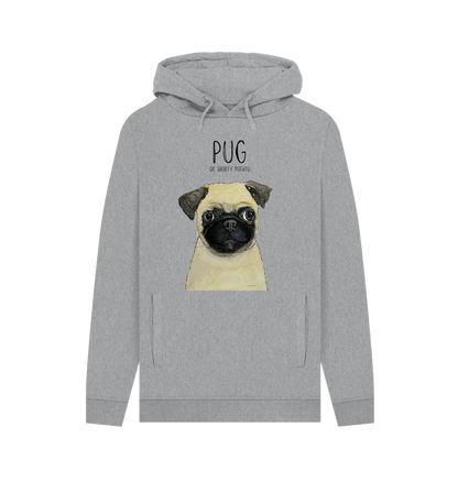 Light Heather Pug Men's Hoodie