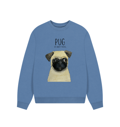 Solent Pug Women's Oversized Sweatshirt